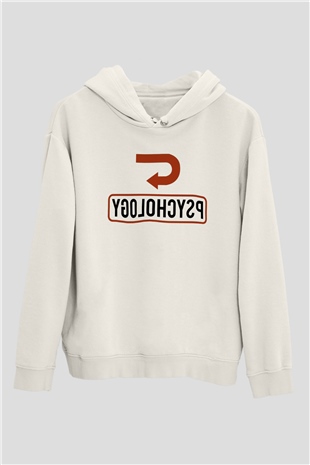 Psikolog Beyaz Unisex Kapüşonlu Sweatshirt