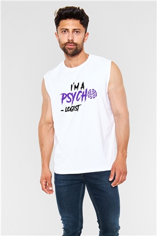 Psikolog Beyaz Unisex Kolsuz Tişört