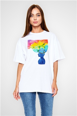 Psikolog Beyaz Unisex Oversize Tişört T-Shirt