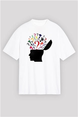 Psikolog Beyaz Unisex Oversize Tişört T-Shirt