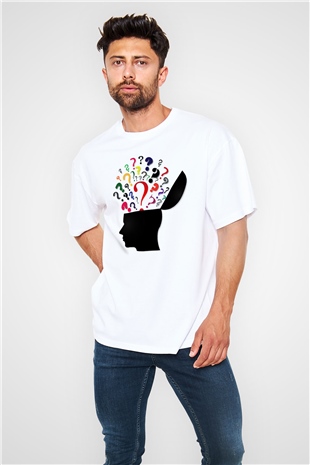 Psikolog Beyaz Unisex Oversize Tişört T-Shirt