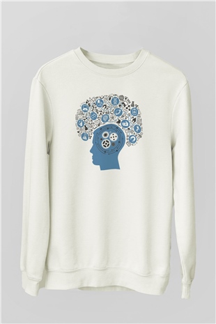 Psikolog Beyaz Unisex Sweatshirt