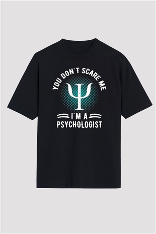 Psikolog Siyah Oversize Tişört Oversize T-shirt - TişörtFabrikası