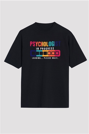 Psikolog Siyah Oversize Tişört Oversize T-shirt - TişörtFabrikası