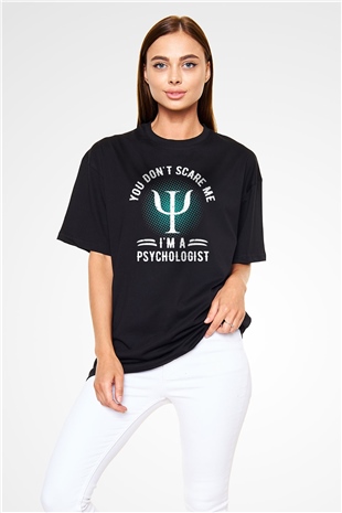 Psikolog Siyah Oversize Tişört Oversize T-shirt - TişörtFabrikası