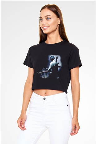 PUBG Siyah Crop Top Tişört