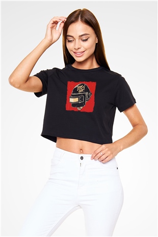 PUBG Siyah  Crop Top Tişört