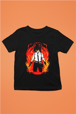 PUBG Siyah Unisex Çocuk Tişört