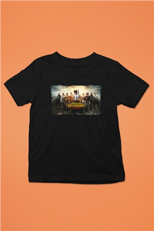 PUBG Siyah Unisex Çocuk Tişört