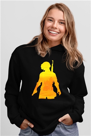 PUBG Siyah Unisex Hoodie