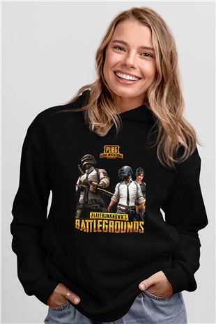 PUBG Siyah Unisex Hoodie