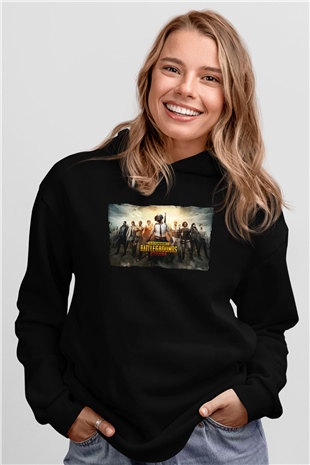 PUBG Siyah Unisex Hoodie