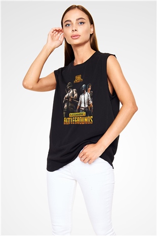 PUBG Siyah Unisex Kolsuz Tişört