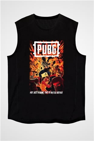 PUBG Siyah Unisex Kolsuz Tişört