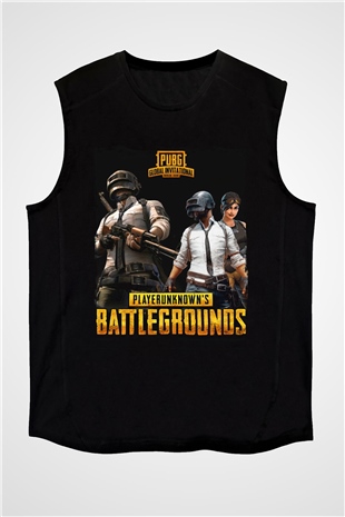 PUBG Siyah Unisex Kolsuz Tişört