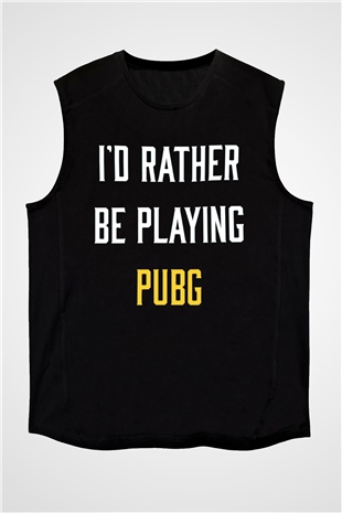 PUBG Siyah Unisex Kolsuz Tişört