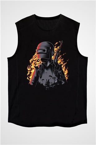 PUBG Siyah Unisex Kolsuz Tişört