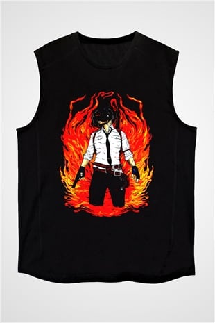 PUBG Siyah Unisex Kolsuz Tişört