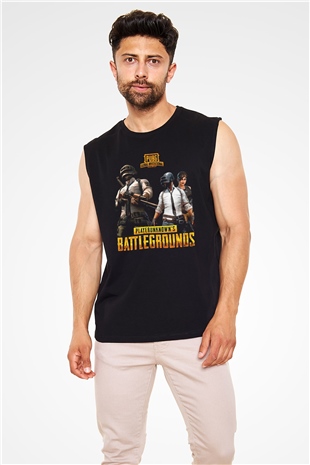 PUBG Siyah Unisex Kolsuz Tişört