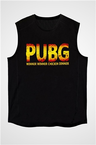 PUBG Siyah Unisex Kolsuz Tişört