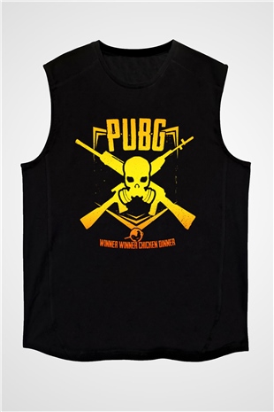 PUBG Siyah Unisex Kolsuz Tişört