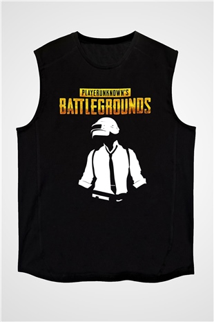 PUBG Siyah Unisex Kolsuz Tişört