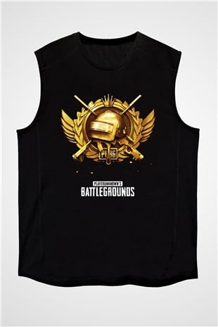 PUBG Siyah Unisex Kolsuz Tişört