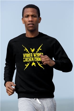 PUBG Siyah Unisex Sweatshirt