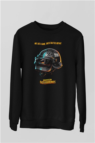 PUBG Siyah Unisex Sweatshirt
