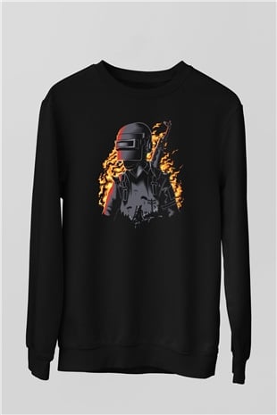 PUBG Siyah Unisex Sweatshirt