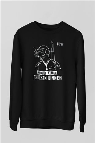 PUBG Siyah Unisex Sweatshirt