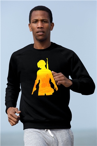 PUBG Siyah Unisex Sweatshirt