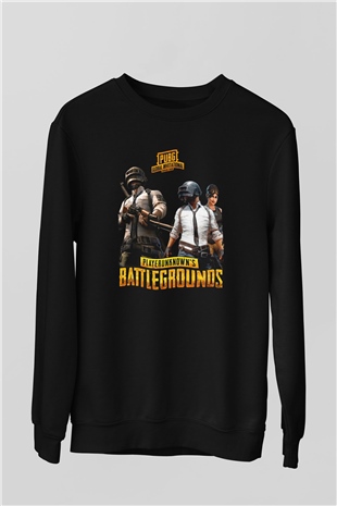 PUBG Siyah Unisex Sweatshirt