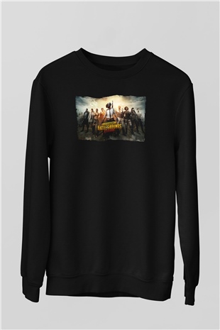PUBG Siyah Unisex Sweatshirt