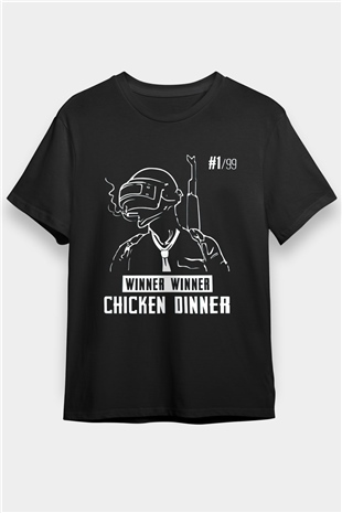 PUBG Siyah Unisex Tişört T-Shirt