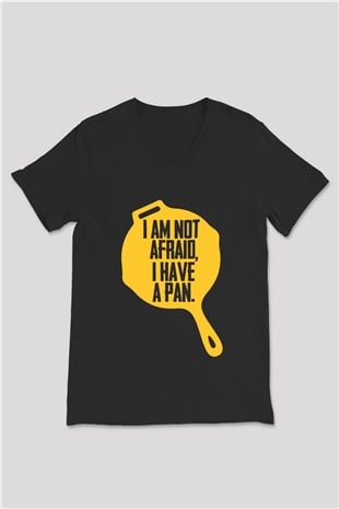 PUBG Siyah Unisex V Yaka Tişört T-Shirt