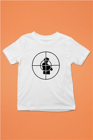 Public Enemy Baskılı Beyaz Unisex Çocuk Tişört