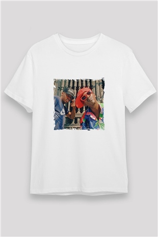 Public Enemy Baskılı Unisex Beyaz Tişört