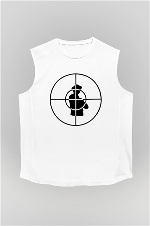 Public Enemy Beyaz Unisex Kolsuz Tişört