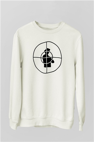 Public Enemy Beyaz Unisex Sweatshirt