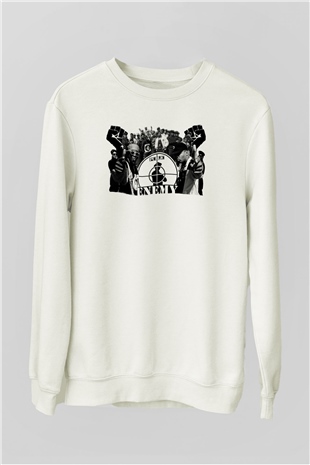 Public Enemy Beyaz Unisex Sweatshirt