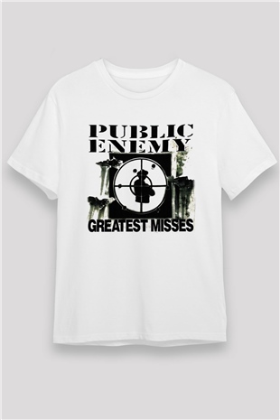 Public Enemy Beyaz Unisex Tişört T-Shirt - TişörtFabrikası
