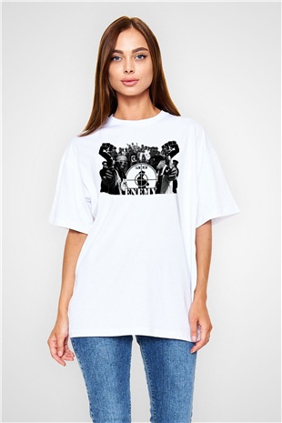 Public Enemy Beyaz Oversize Tişört Oversize T-shirt - TişörtFabrikası