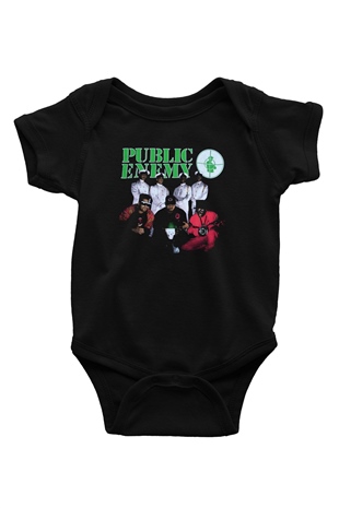 Public Enemy Siyah Bebek Body - Zıbın