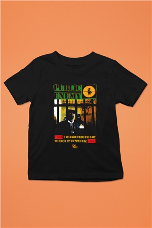 Public Enemy Siyah Unisex Çocuk Tişört