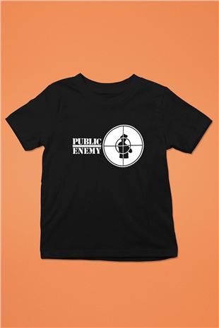 Public Enemy Siyah Unisex Çocuk Tişört