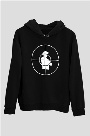 Public Enemy Siyah Unisex Hoodie