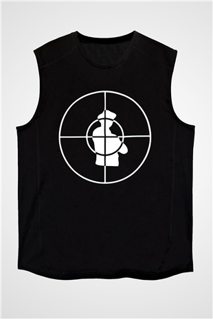 Public Enemy Siyah Unisex Kolsuz Tişört