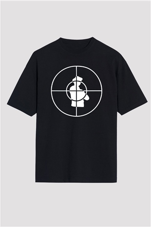 Public Enemy Siyah Unisex Oversize Tişört T-Shirt