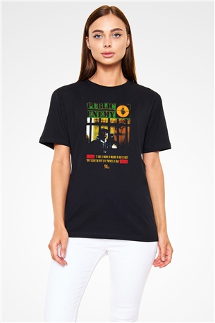 Public Enemy Siyah Unisex Tişört T-Shirt - TişörtFabrikası